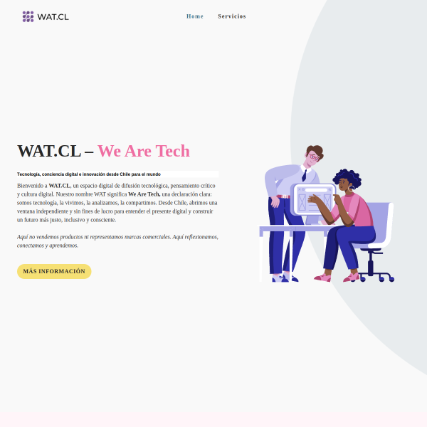 Captura del sitio WAT.cl